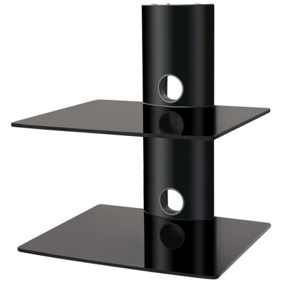 Ready Set Mount Monte Carlo Dual Wall-Mount Shelf System in Hi-Gloss Black