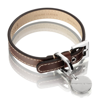 Hennessy & Sons Royal Handmade British Saddle Leather Dog Collar