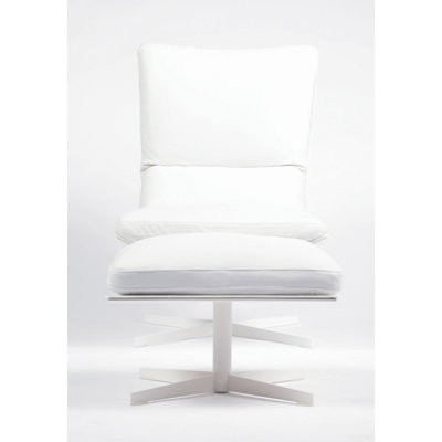 Spinnaker Leather Ergonomic Recliner and Ottoman
