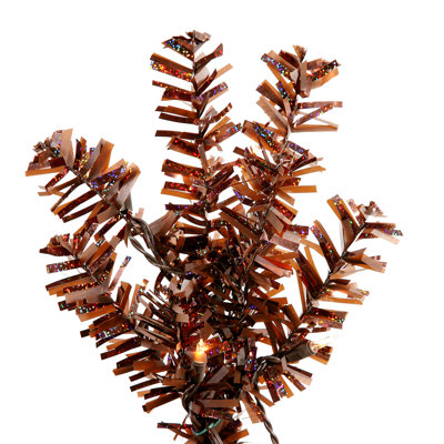 Vickerman Co. Mocha Wide Cut 7.5' Artificial Christmas Tree with Clear Lights in Mocha