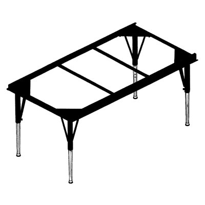 Correll, Inc. Large Rectangular Plastic Activity Table with Short Legs