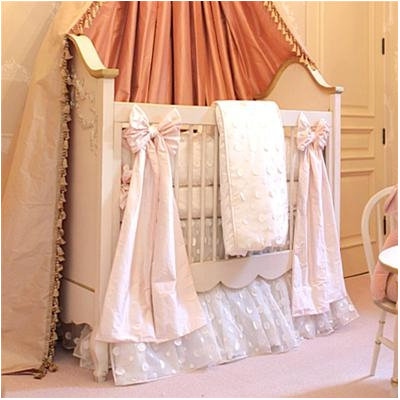 Petit Tresor Petit Ange Crib in Beige with Real Gold Leaf