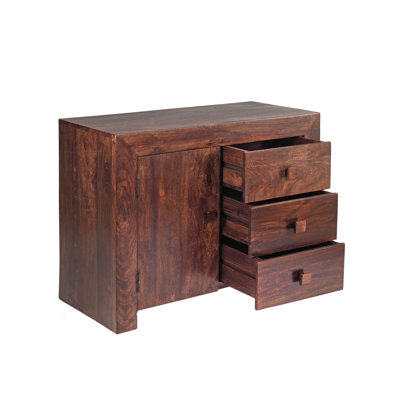 Indian Hub Mango Toko Three Drawer Sideboard