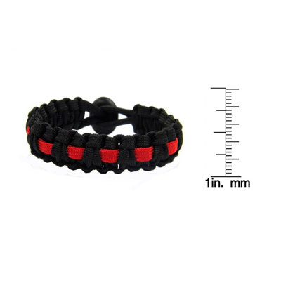 Obsessed Black and Red Paracord Bracelet