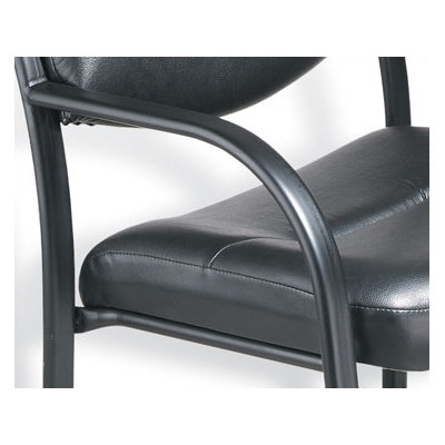 Boss Office Products Leather Guest Chair with Scratch Resistant Finish