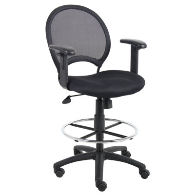 Boss Office Products Height Adjustable Mesh Chair with Casters