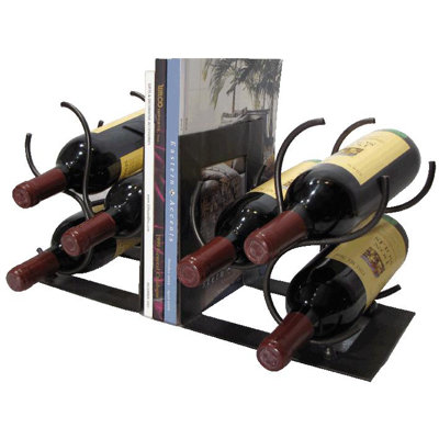 Metrotex Designs Bookends 3 Bottle Tabletop Wine Rack (Set of 2)