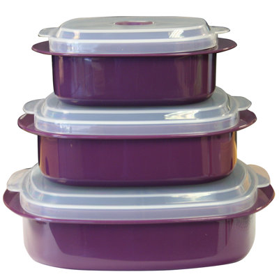 Calypso Basic Microwave Cookware and Storage Set in Plum