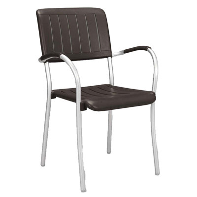 Nardi Maestrale 220cm Table with optional Musa Chairs Set in Coffee
