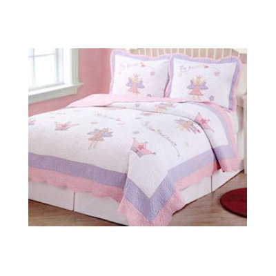 Fairy Princess Garden Quilt with Pillow Sham, Sheet Set, Dust Ruffle, and Valance