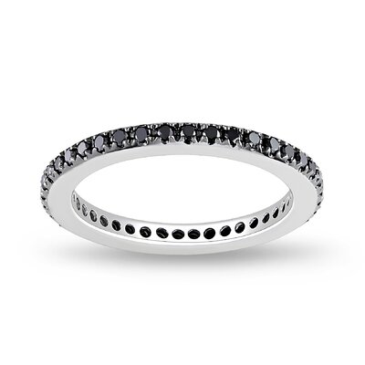 Amour White Gold Round Cut Diamond Stacking Ring