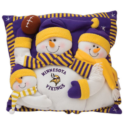 SC Sports NFL 18" Snowman Family Pillow
