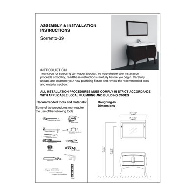 Madeli Sorrento 39" Bathroom Vanity Set in Espresso