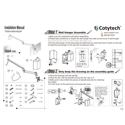 Cotytech Long Reach LCD Monitor Arm