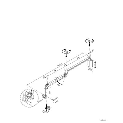 Cotytech Long Reach LCD Monitor Arm
