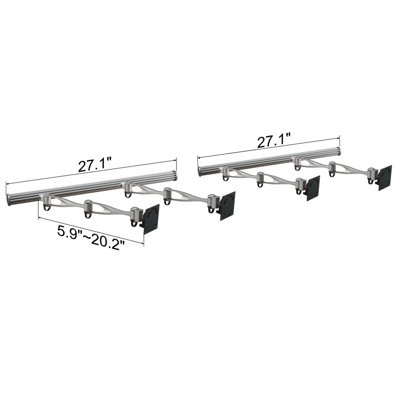 Cotytech Wall Mount for Four Monitors Double Arm