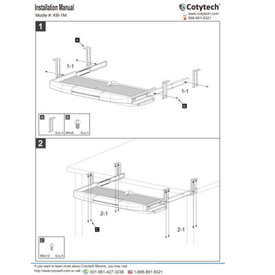 Cotytech Keyboard Mouse Tray