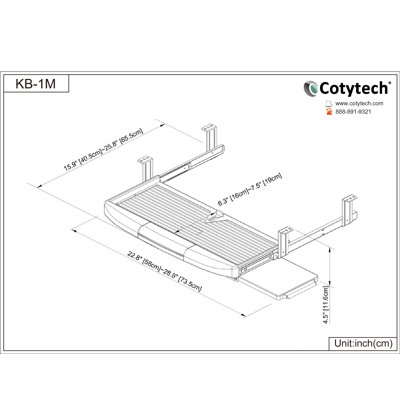 Cotytech Keyboard Mouse Tray