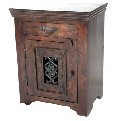 Mirage Jali 1 Drawer Nightstand by MOTI Furniture -image
