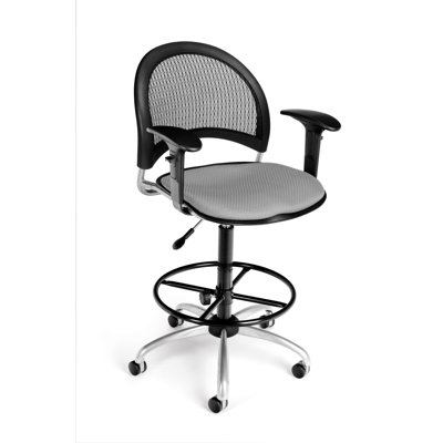 OFM Height Adjustable Swivel Stool with Gas Lift
