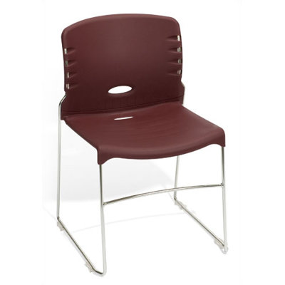 OFM Armless Stack Chair in Plastic, Fabric, or Vinyl