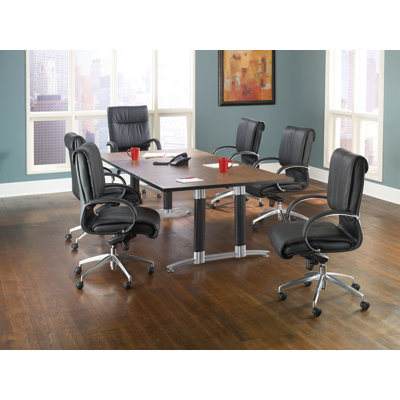 OFM High-Back Leather Sharp Executive Chair with Arms