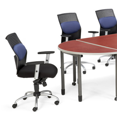 OFM AirFlo Back Series Executive Chair with Brushed Metal Accents