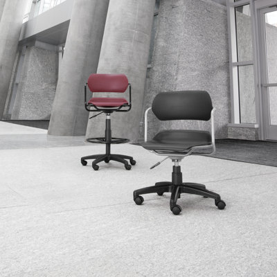 OFM Plastic Armless Swivel Office Chair with Swivel