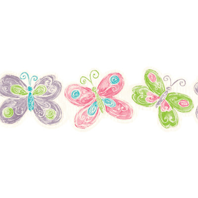 York Wallcoverings York Kids IV Flower Power Glitter Border