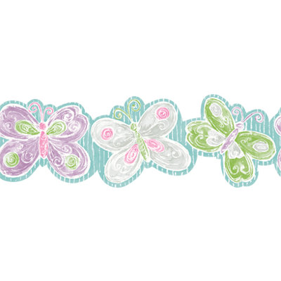 York Wallcoverings York Kids IV Flower Power Glitter Border