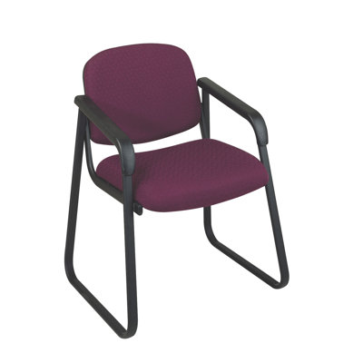 Office Star Products Deluxe Sled Base Guest Arm Chair with Shell Back