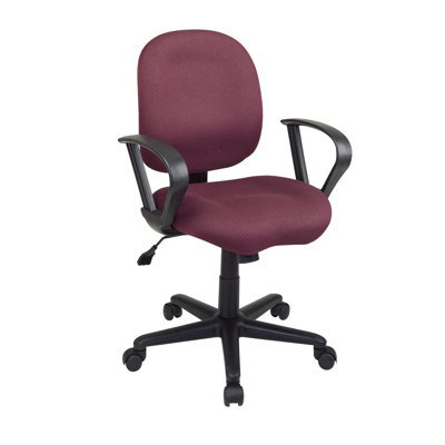 Office Star Products Sculptured Mid-Back Task Chair with Arms