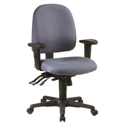 Office Star Products Ergonomic Mid-Back Office Chair with Arms
