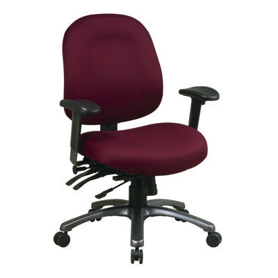 Office Star Products Mid-Back Office Chair with Seat Slider
