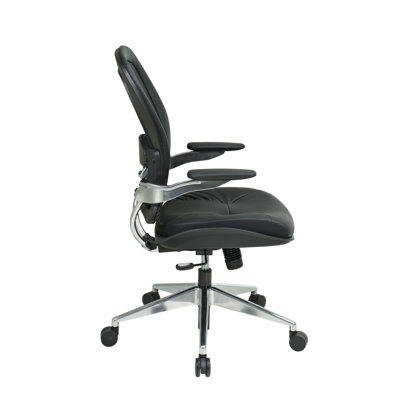 Office Star Products Professional High-Back Leather Air Grid Back Managerial Chair