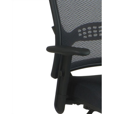 Office Star Products SPACE Mid-Back Managerial Chair with Mesh Seat and Adjustable Arms