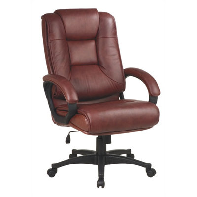 Office Star Products Deluxe High-Back Leather Executive Chair