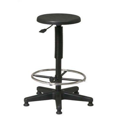 Office Star Products Height Adjustable Drafting Stool with Footring