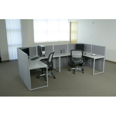 Office Star Products Box Office Typical Four Configuration Computer Workstation