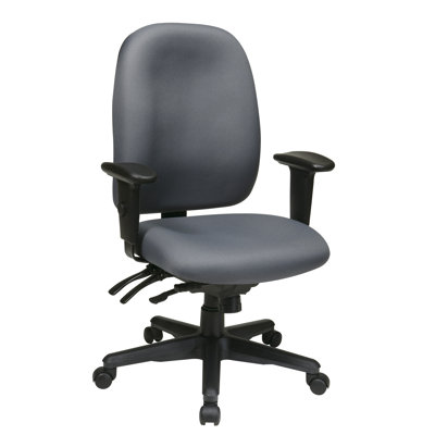 Office Star Products Ergonomic Mid-Back Office Chair with Adjustable Soft Padded Arms