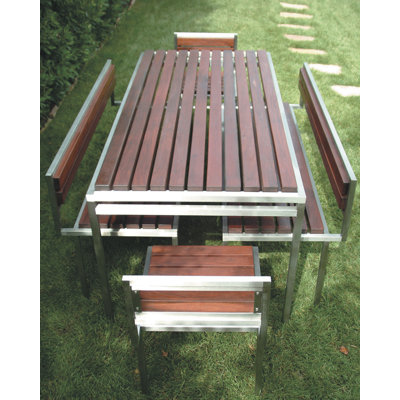 Modern Outdoor Talt 5 Piece Dining Set