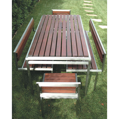 Modern Outdoor Talt 5 Piece Dining Set