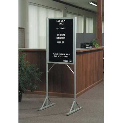 Marsh Double Pedestal Open-Face Directory Boards - Aluminum