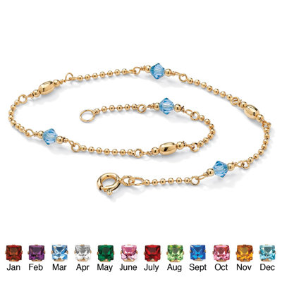 Palm Beach Jewelry Birthstone Beaded Ankle Bracelet