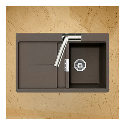 Horizon Series Universal Mount Single Bowl Sink with Drainer Board