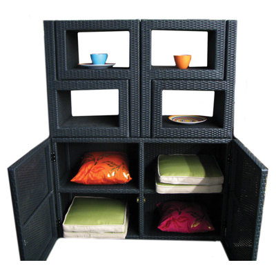 Deeco Deck-Cetra 5 Piece Lounge Seating Group with Cushions