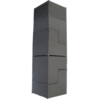 Deeco Geo-Cube All Weather Wicker Lounge Seating Group with Cushions