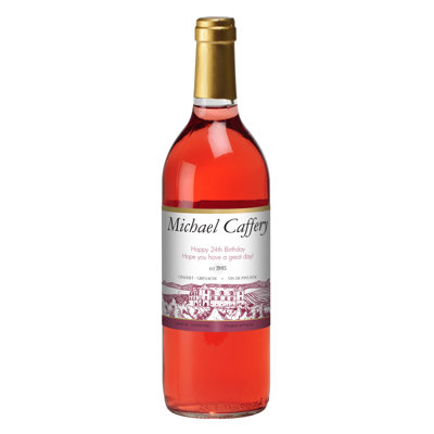 Signature Gifts Personalized Rose Wine Label
