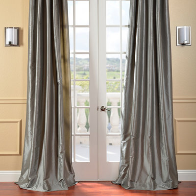 Half Price Drapes Faux Solid Taffeta Drape