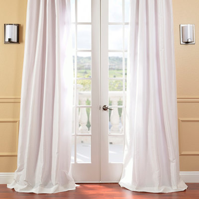 Half Price Drapes Faux Solid Taffeta Drape